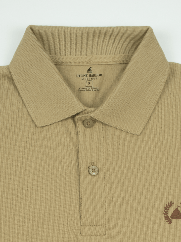 Stone Harbor Men's Polo Shirt MEN'S CLASSIC CAMEL POLO SHIRT