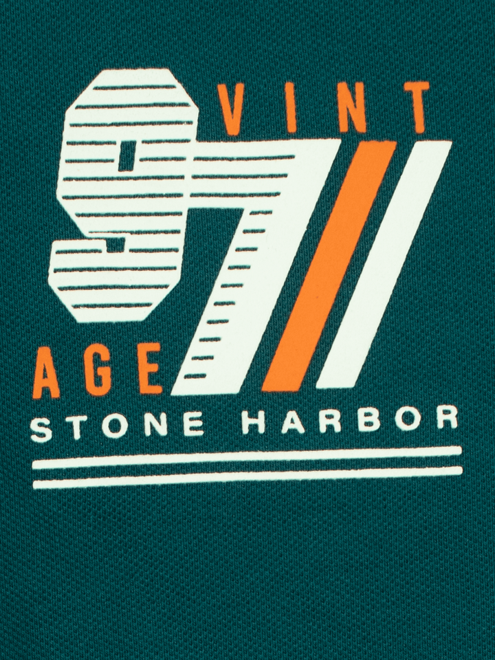 Stone Harbor Men's Polo Shirt MEN'S DARK TEAL VINTAGE POLO