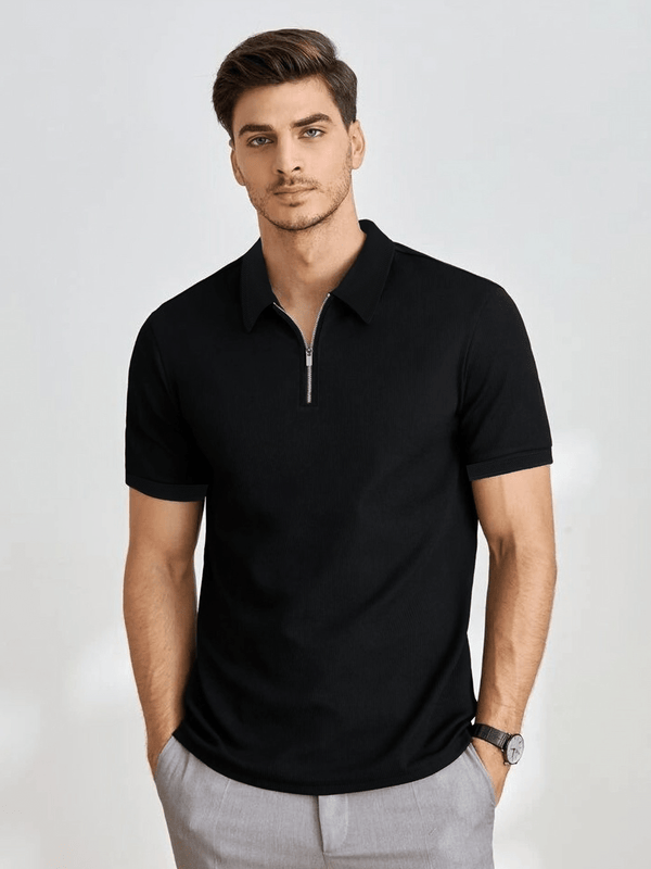 Stone Harbor Men's Polo Shirt MEN'S ELITE BLACK POLO SHIRT