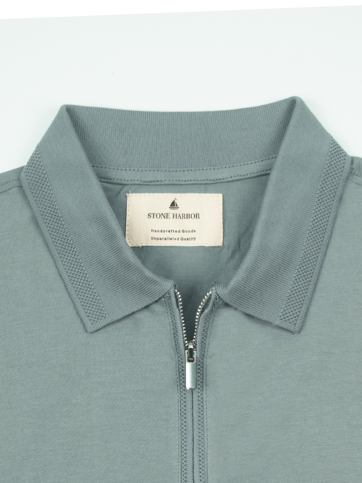 Stone Harbor Men's Polo Shirt MEN'S ELITE SLATE BLUE POLO SHIRT