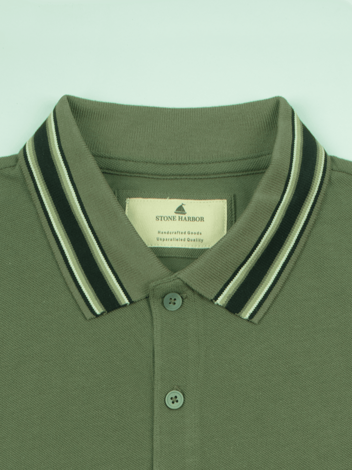 Stone Harbor Men's Polo Shirt MEN'S EXCLUSIVE OLIVE POLO SHIRT