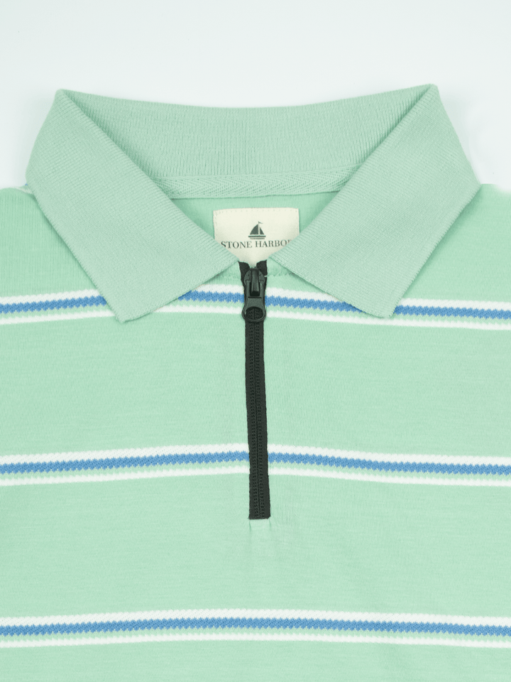 Stone Harbor Men's Polo Shirt MEN'S KNITTED STRIPER POLO SHIRT