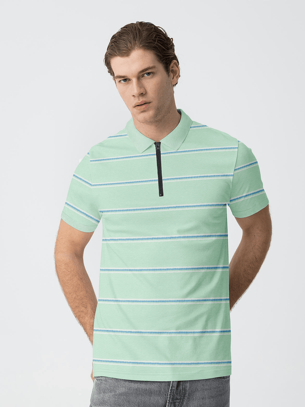 Stone Harbor Men's Polo Shirt MEN'S KNITTED STRIPER POLO SHIRT