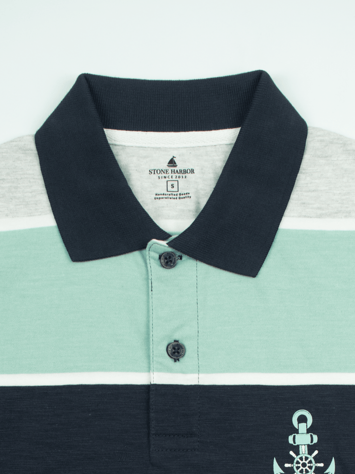 Stone Harbor Men's Polo Shirt MEN'S MULTI STRIPER POLO SHIRT