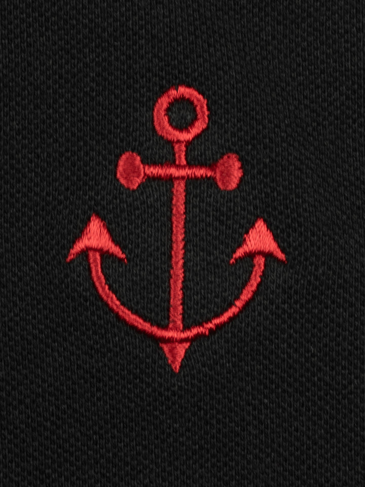 Stone Harbor MEN'S PREMIUM BLACK ANCHOR POLO