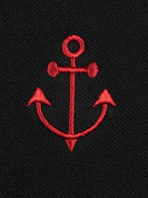 Stone Harbor MEN'S PREMIUM BLACK ANCHOR POLO