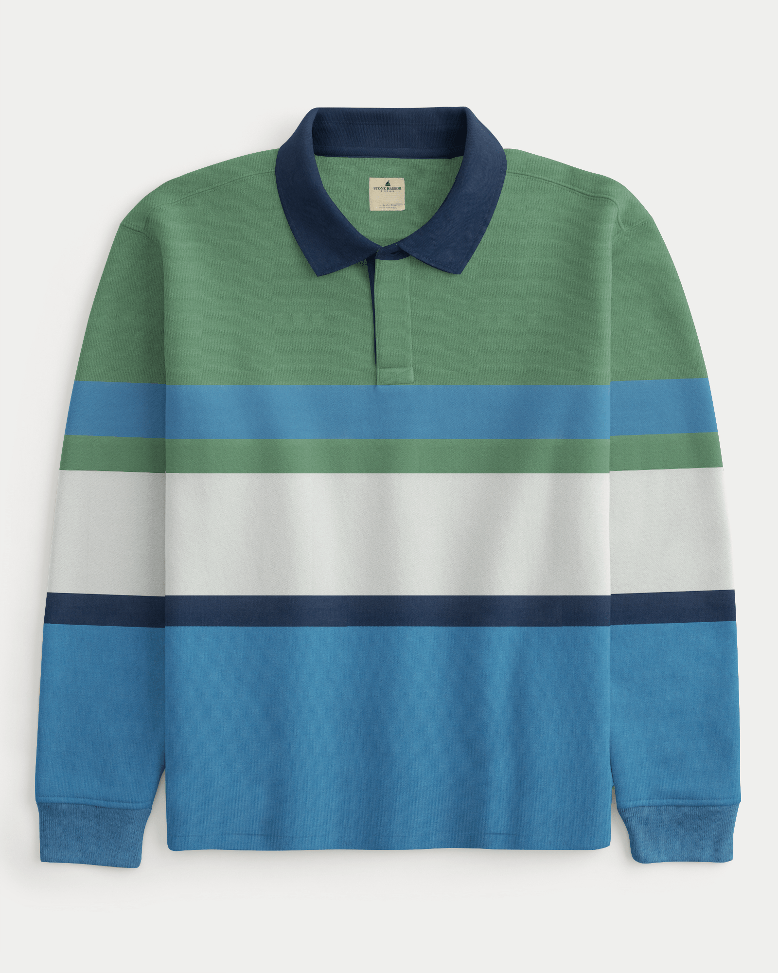 Stone Harbor MEN'S PREMIUM BLOCK STRIPES RUGBY