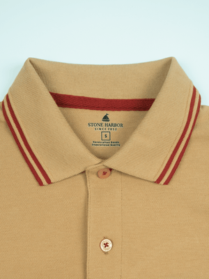 Stone Harbor MEN'S PREMIUM CAMEL ANCHOR POLO