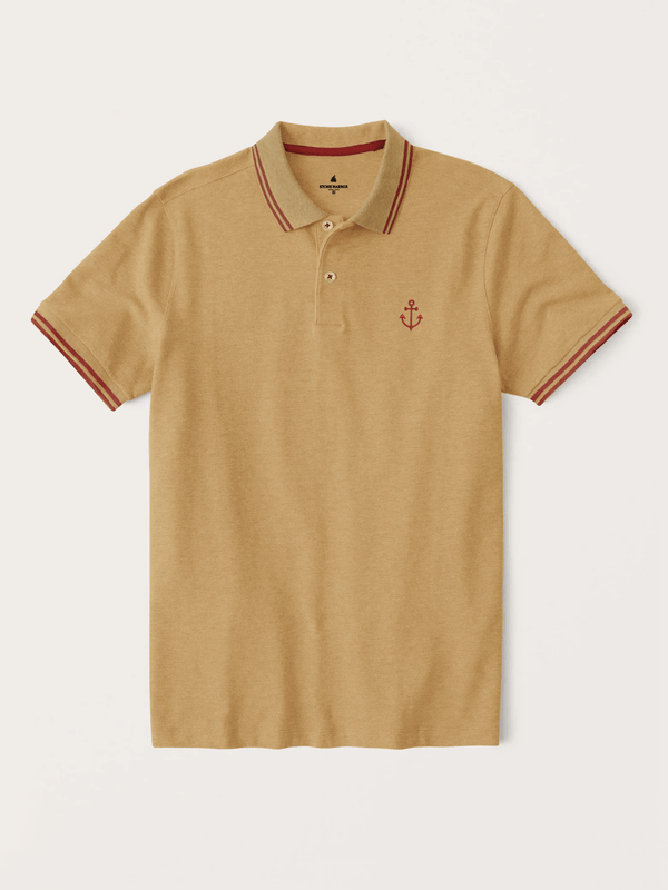 Stone Harbor MEN'S PREMIUM CAMEL ANCHOR POLO
