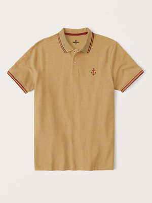 Stone Harbor MEN'S PREMIUM CAMEL ANCHOR POLO