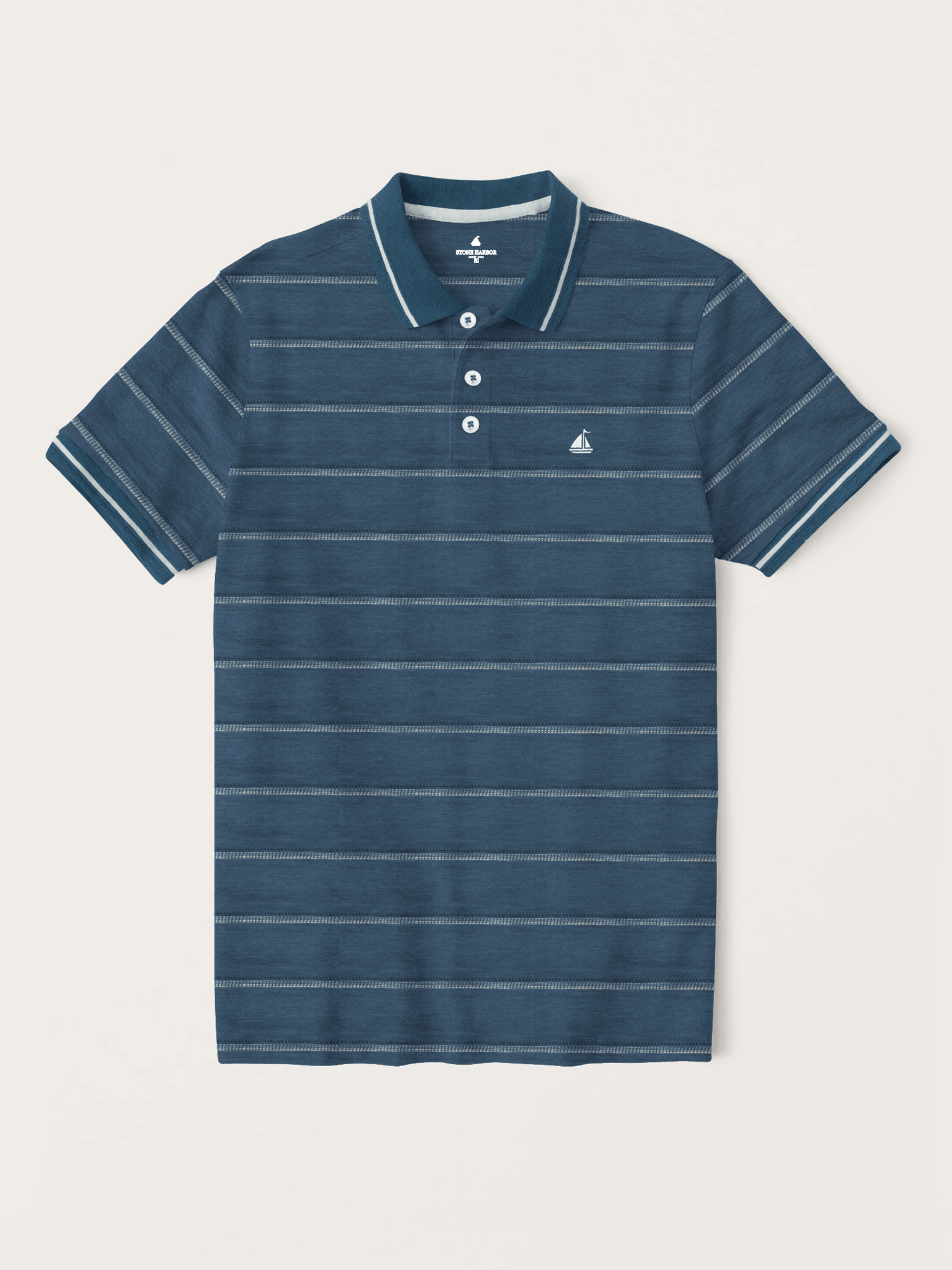 Stone Harbor MEN'S PREMIUM ENGRG STRIPER POLO