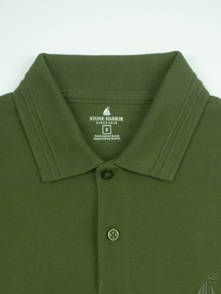 Stone Harbor MEN'S PREMIUM GREEN POLO SHIRT