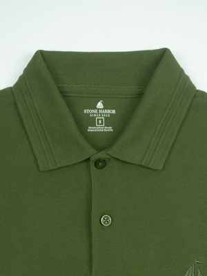 Stone Harbor MEN'S PREMIUM GREEN POLO SHIRT