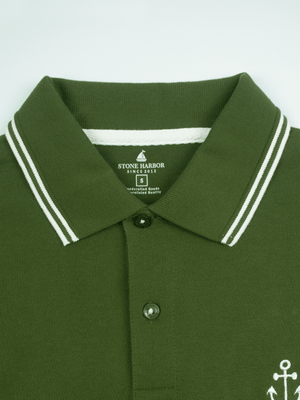 Stone Harbor MEN'S PREMIUM GREEN POLO SHIRT