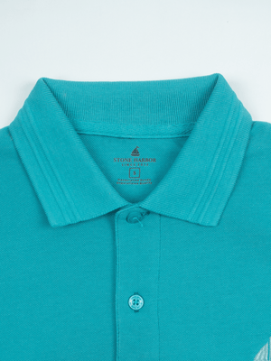 Stone Harbor MEN'S PREMIUM TEAL TIPPING POLO