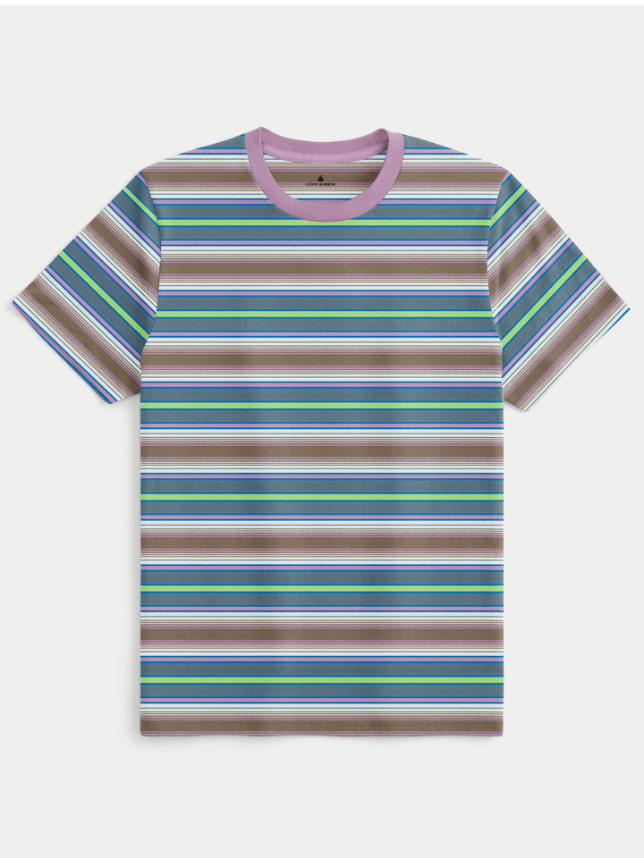 Stone Harbor MEN'S PURPLE STRIPER T-SHIRT