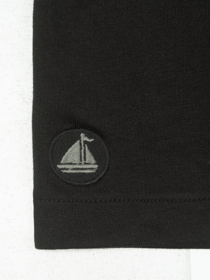 Stone Harbor Men's Rugby Shirt MEN'S BLACK QUARTER ZIP RUGBY