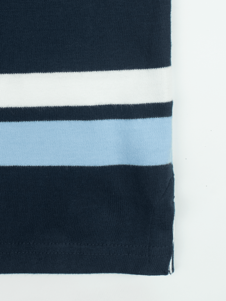 Stone Harbor Men's Rugby Shirt MEN'S PREMIUM BLUE STRIPER RUGBY