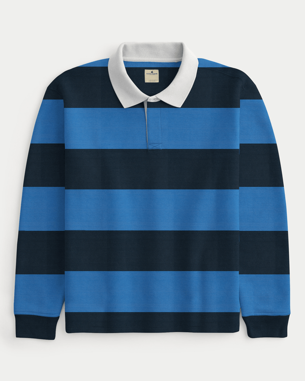 Stone Harbor Men's Rugby Shirt MEN'S PREMIUM STRIPED YARN DYED RUGBY