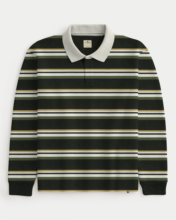 Stone Harbor Men's Rugby Shirt MEN'S PREMIUM YARN DYED STRIPED RUGBY
