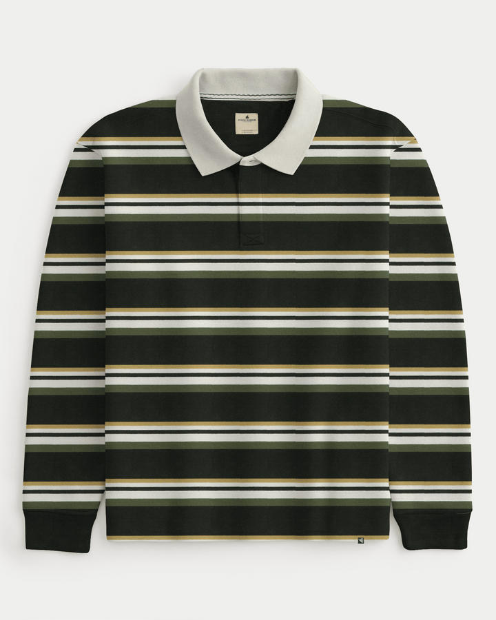 Stone Harbor Men's Rugby Shirt MEN'S PREMIUM YARN DYED STRIPED RUGBY