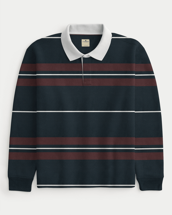 Stone Harbor Men's Rugby Shirt MEN'S PREMIUM YARN DYED STRIPER RUGBY