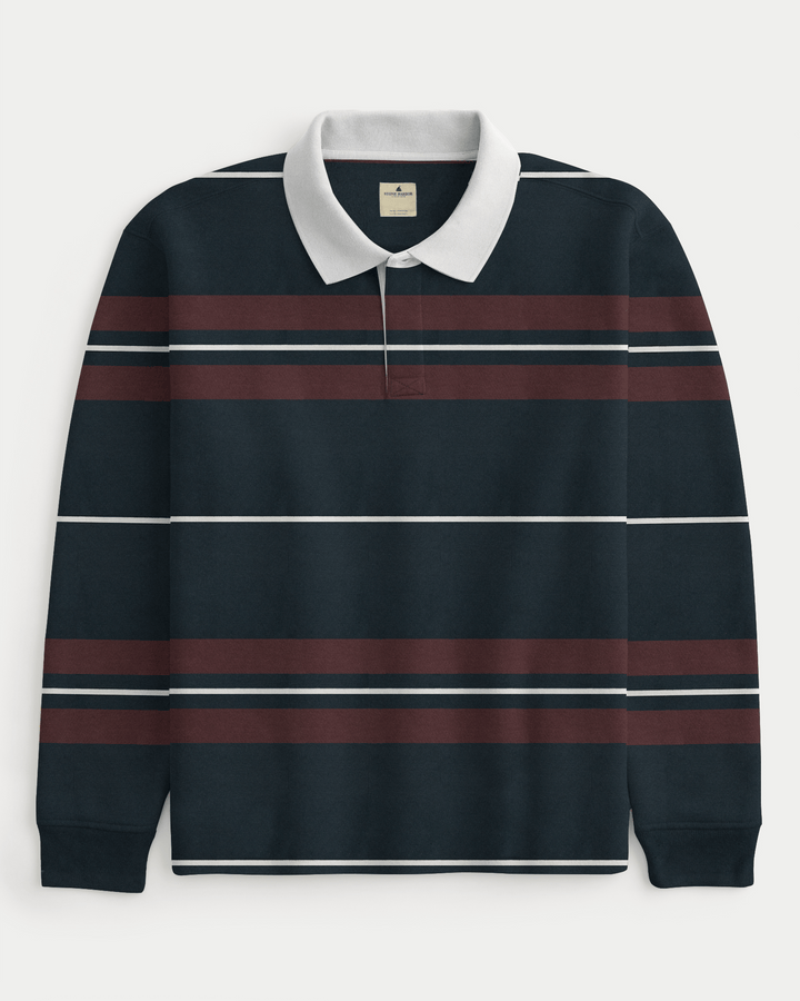 Stone Harbor Men's Rugby Shirt MEN'S PREMIUM YARN DYED STRIPER RUGBY