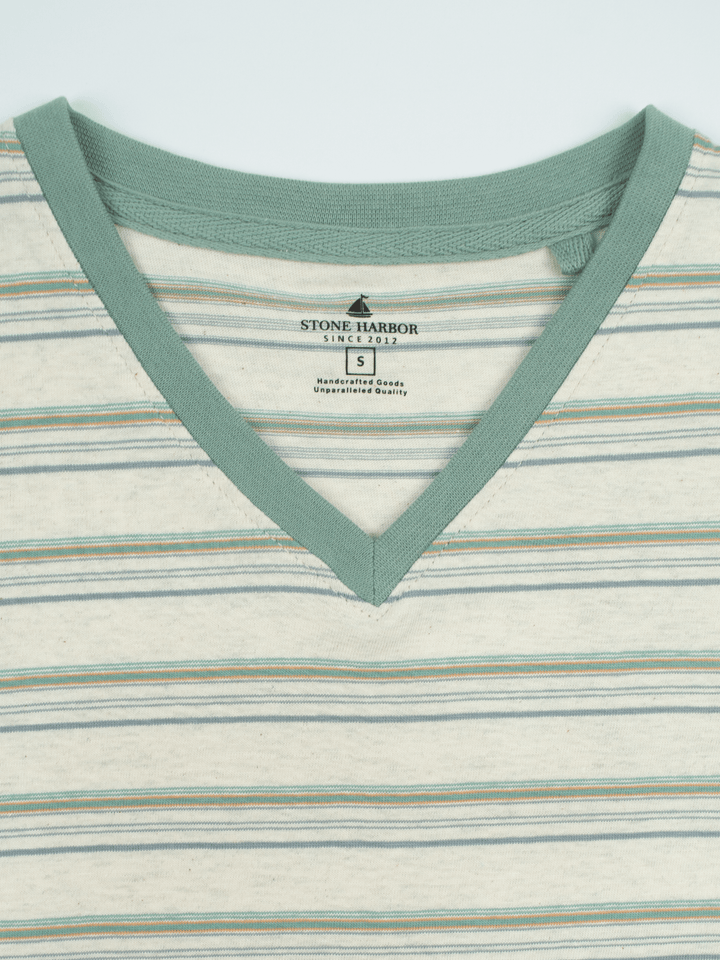 Stone Harbor MEN'S STRIPER V-NECK T-SHIRT