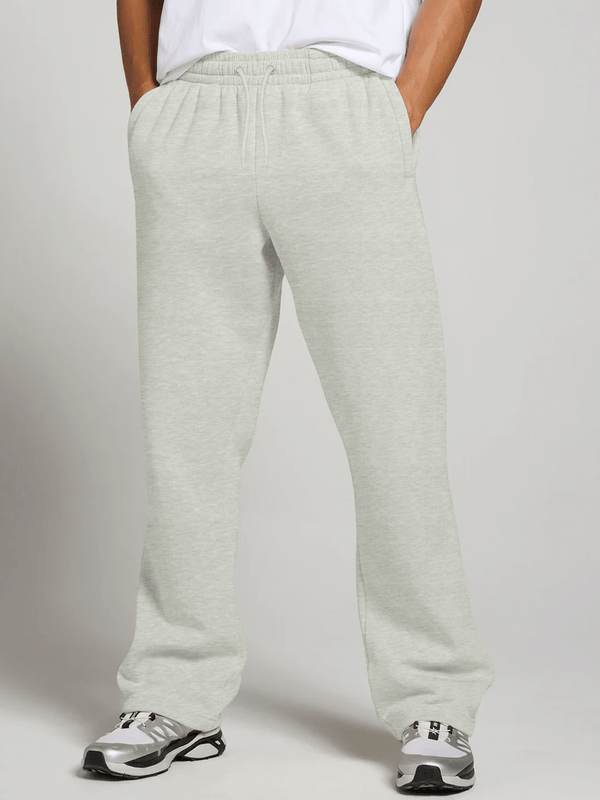 Stone Harbor Men's Sweat Pants MEN'S TEXTURED GREY FLEECE JOGGER TROUSER