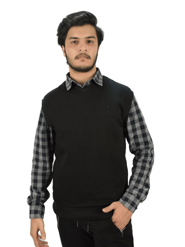 Stone Harbor Men's Sweaters MEN'S JET BLACK FLEECE SWEATER