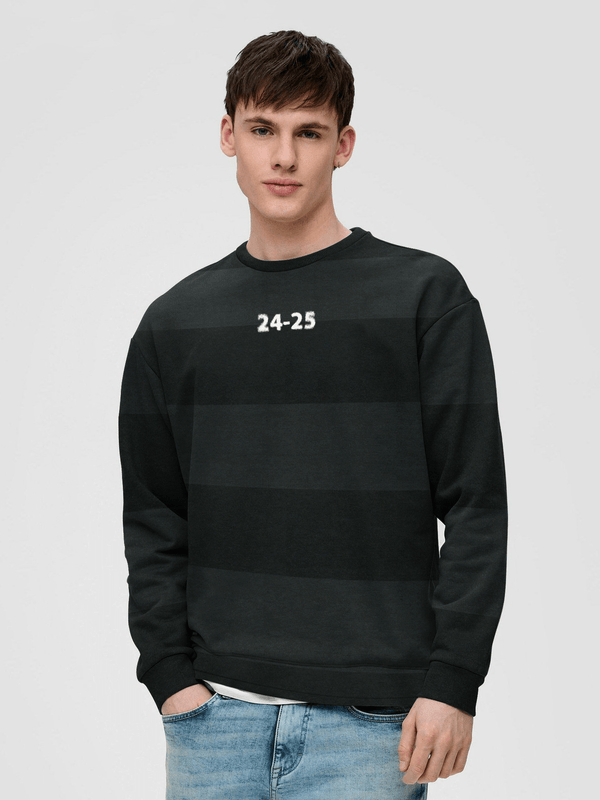 Stone Harbor Men's Sweatshirt MEN'S BLACK STRIPER OVERSIZED SWEATSIRT