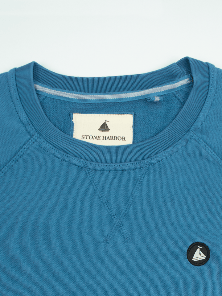 Stone Harbor Men's Sweatshirt MEN'S BLUE FLEECE RAGLAN SWEATSHIRT