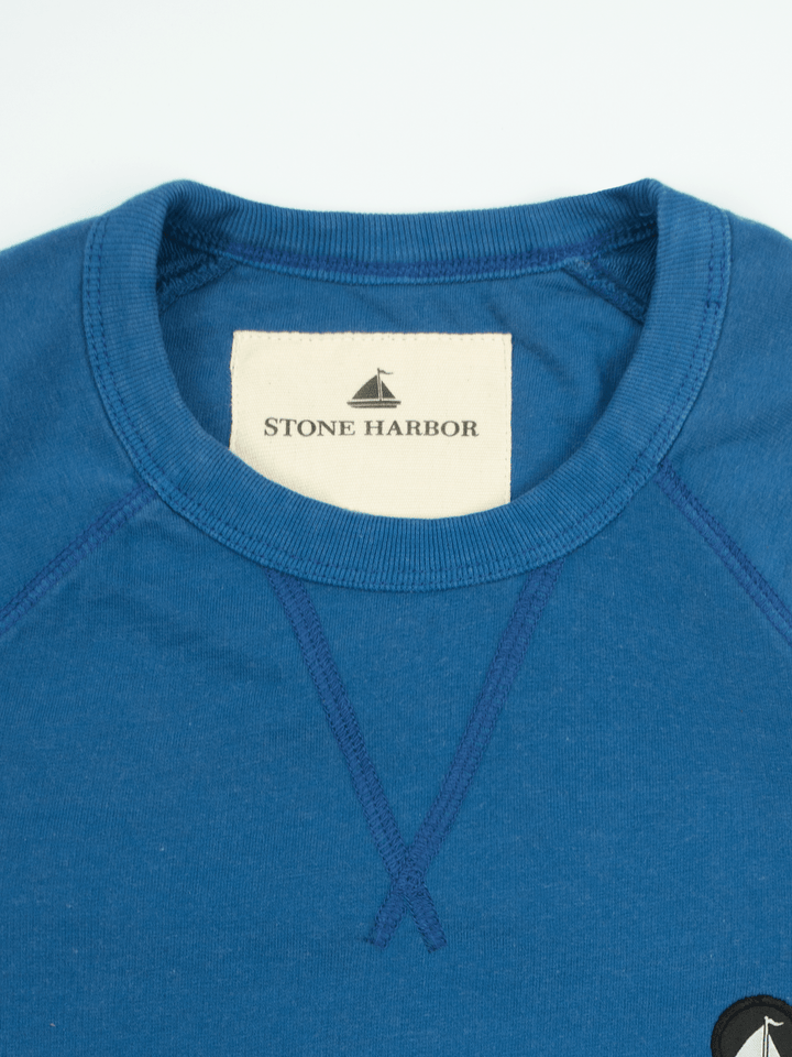 Stone Harbor Men's Sweatshirt MEN'S BLUE TERRY RAGLAN SWEATSHIRT