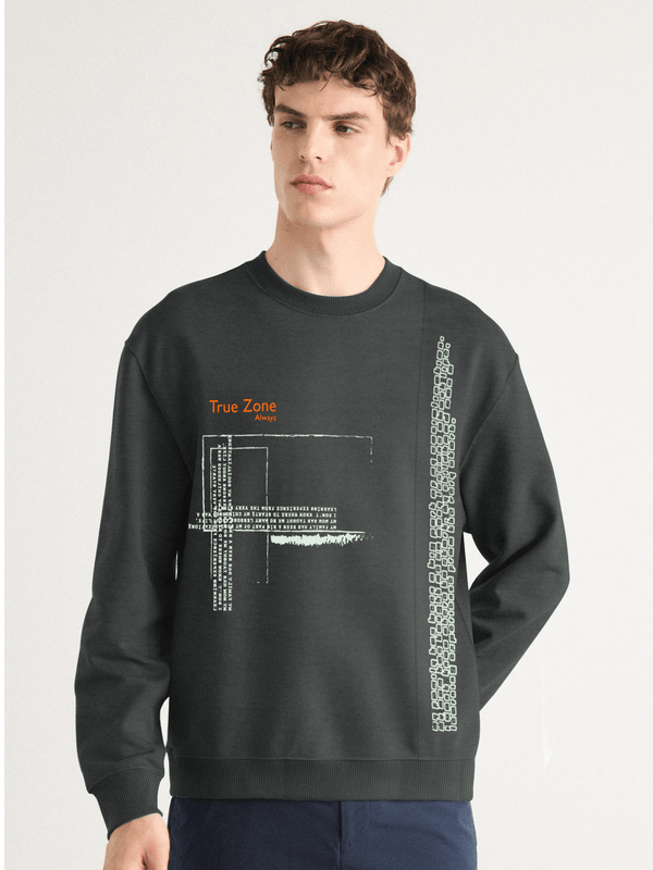 Stone Harbor Men's Sweatshirt MEN'S EXLCUSIVE D.GREY FLEECE SWEATSHIRT