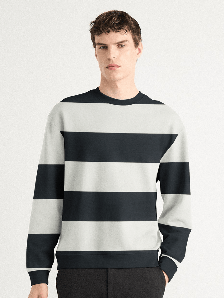 Stone Harbor Men's Sweatshirt MEN'S STRIPED TERRY SWEATSHIRT