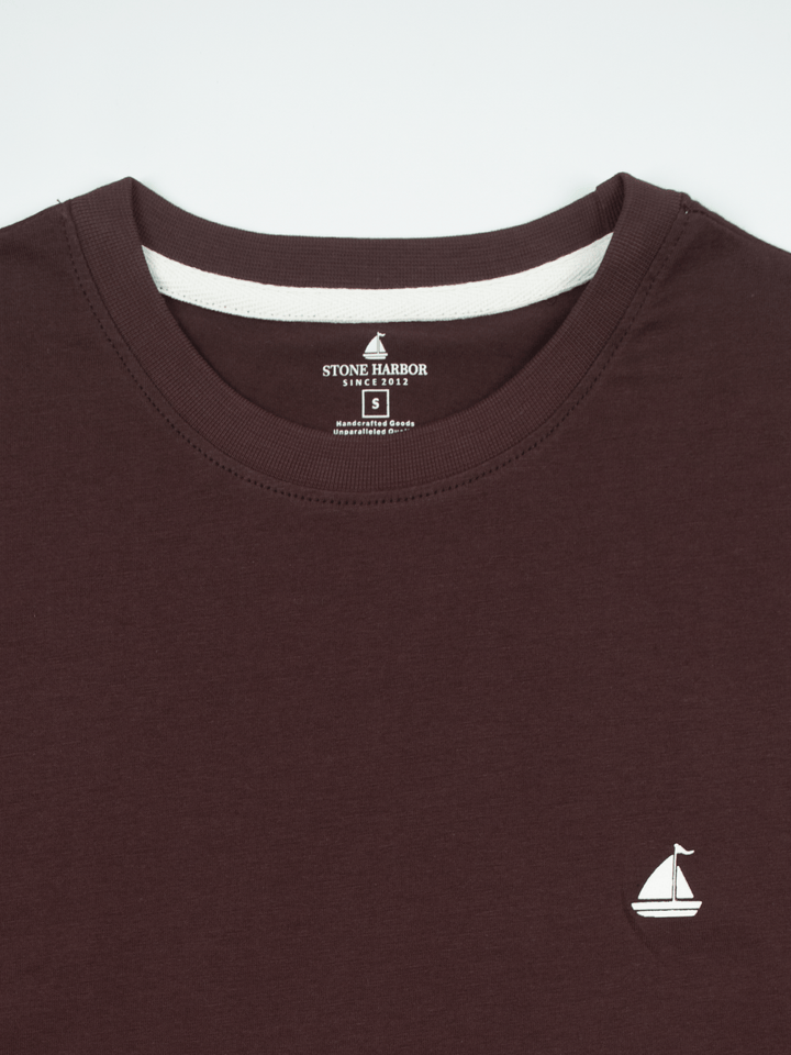 Stone Harbor Men's T-Shirt MEN'S BASIC BURGUNDY T-SHIRT