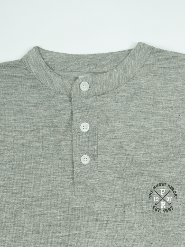 Stone Harbor Men's T-Shirt MEN'S GREY TEXTURED HENLEY