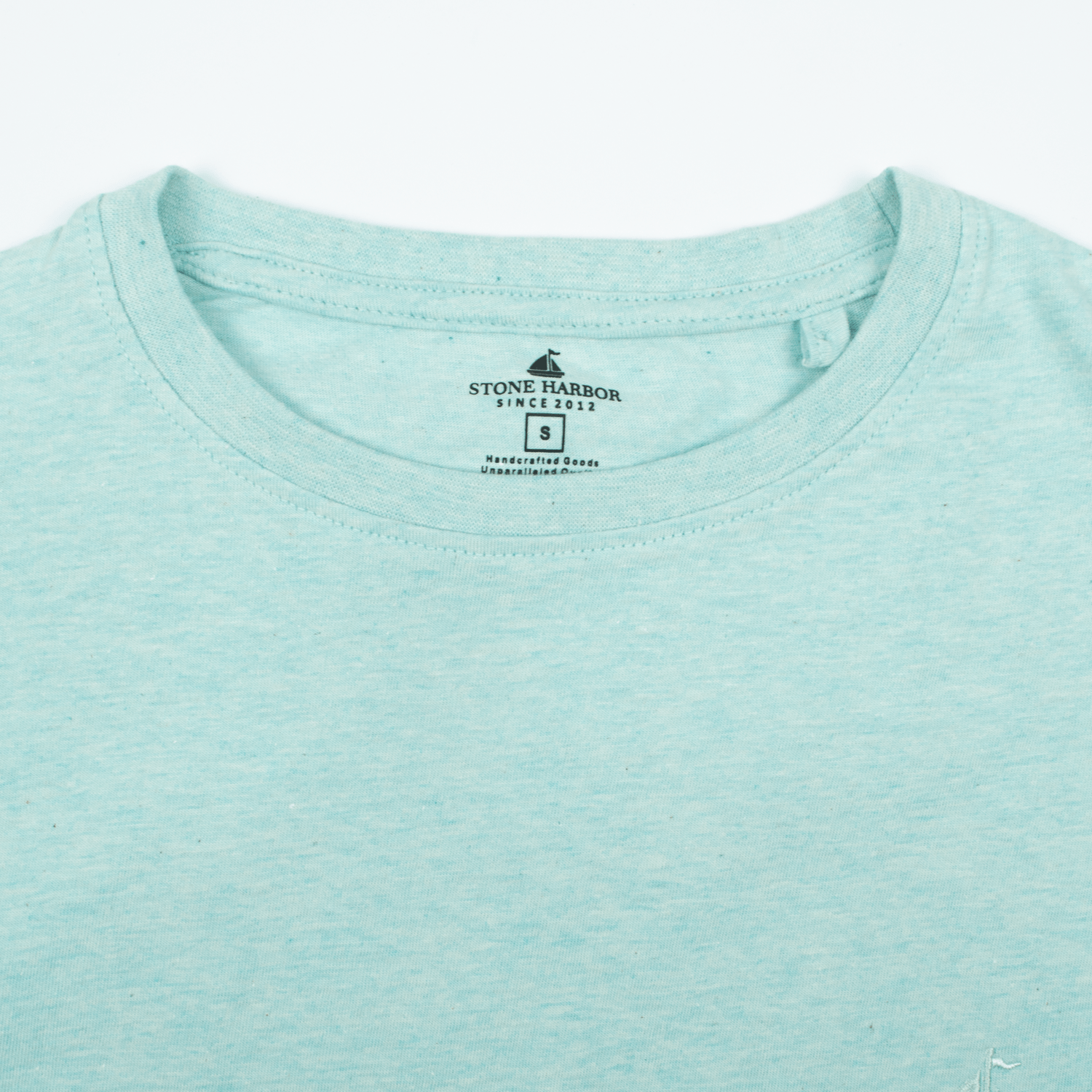 Stone Harbor Men's T-Shirt MEN'S TEXTURED AQUA T-SHIRT