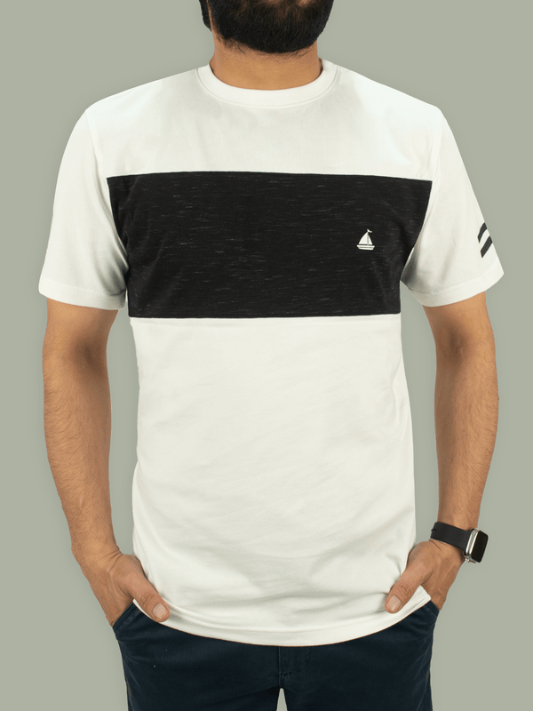 Stone Harbor Men's T-Shirt MEN'S TEXTURED PANEL T-SHIRT