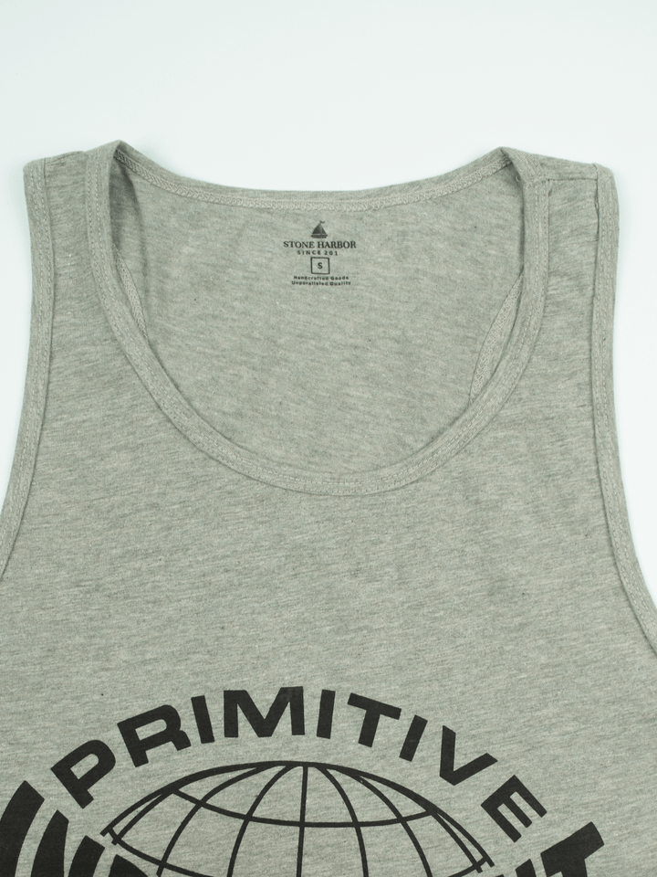 Stone Harbor Men's Vest MEN'S GREY GRAPHIC GYM VEST