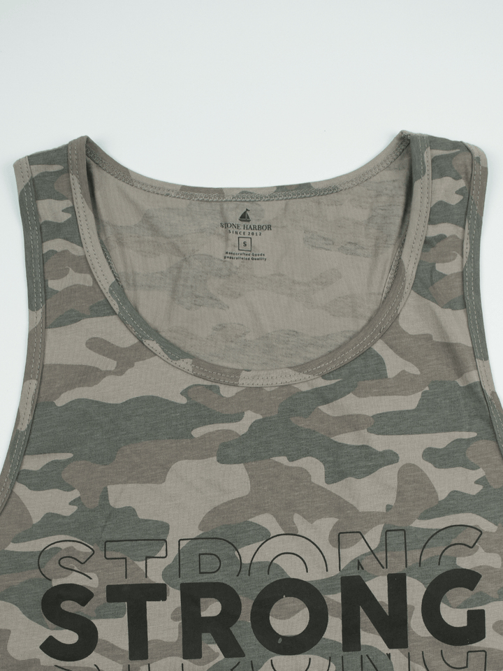 Stone Harbor Men's Vest MEN'S STRONG CAMO GYM VEST