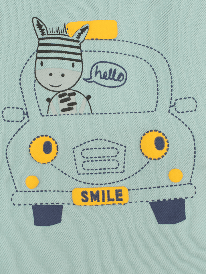 Stone Harbor MINI BOY'S AQUA GRAPHIC T-SHIRT