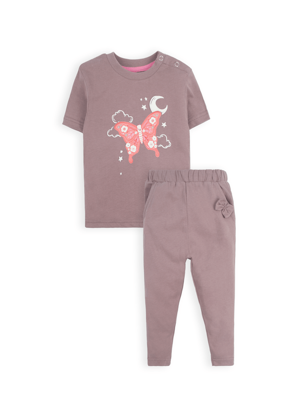 Stone Harbor MINI GIRL'S PURPLE TWIN SET