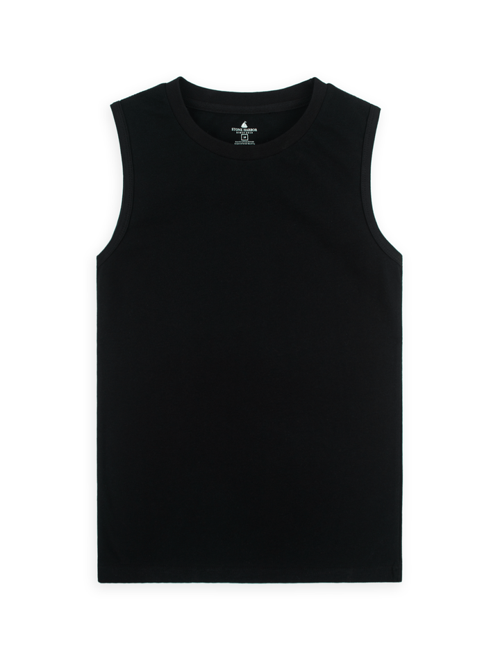 Stone Harbor WOMEN'S BLACK CREW NECK TOP