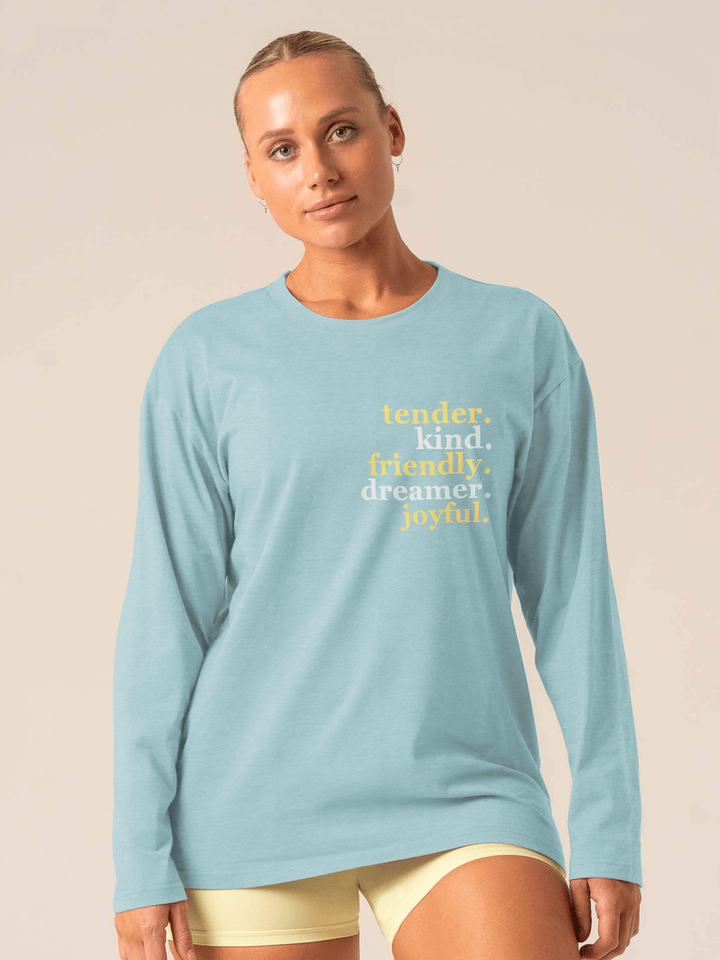 Stone Harbor WOMEN'S DROP SHOULDER AQUA T-SHIRT