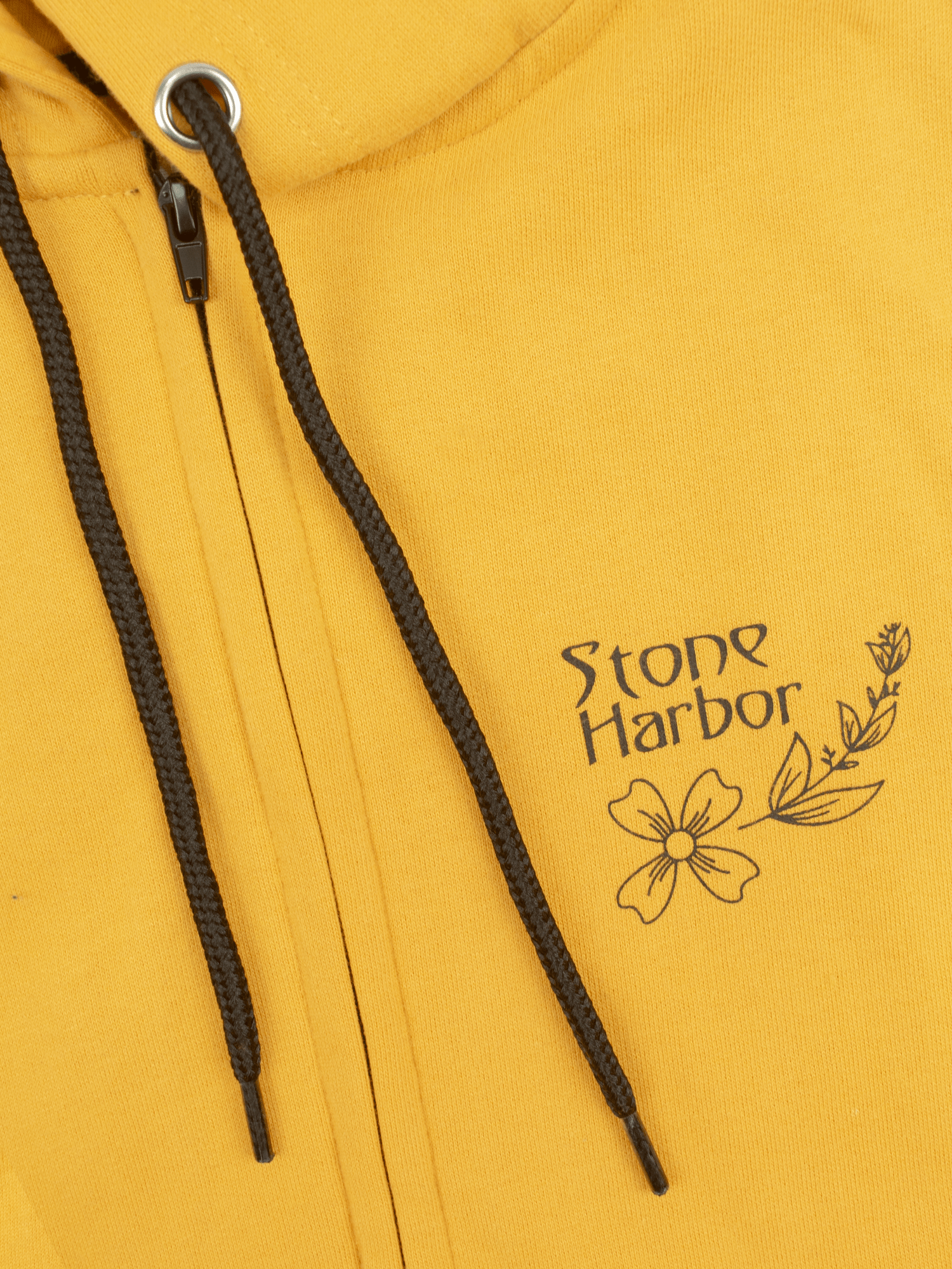Stone Harbor WOMEN'S MUSTARD FLEECE ZIP-UP HOODIE