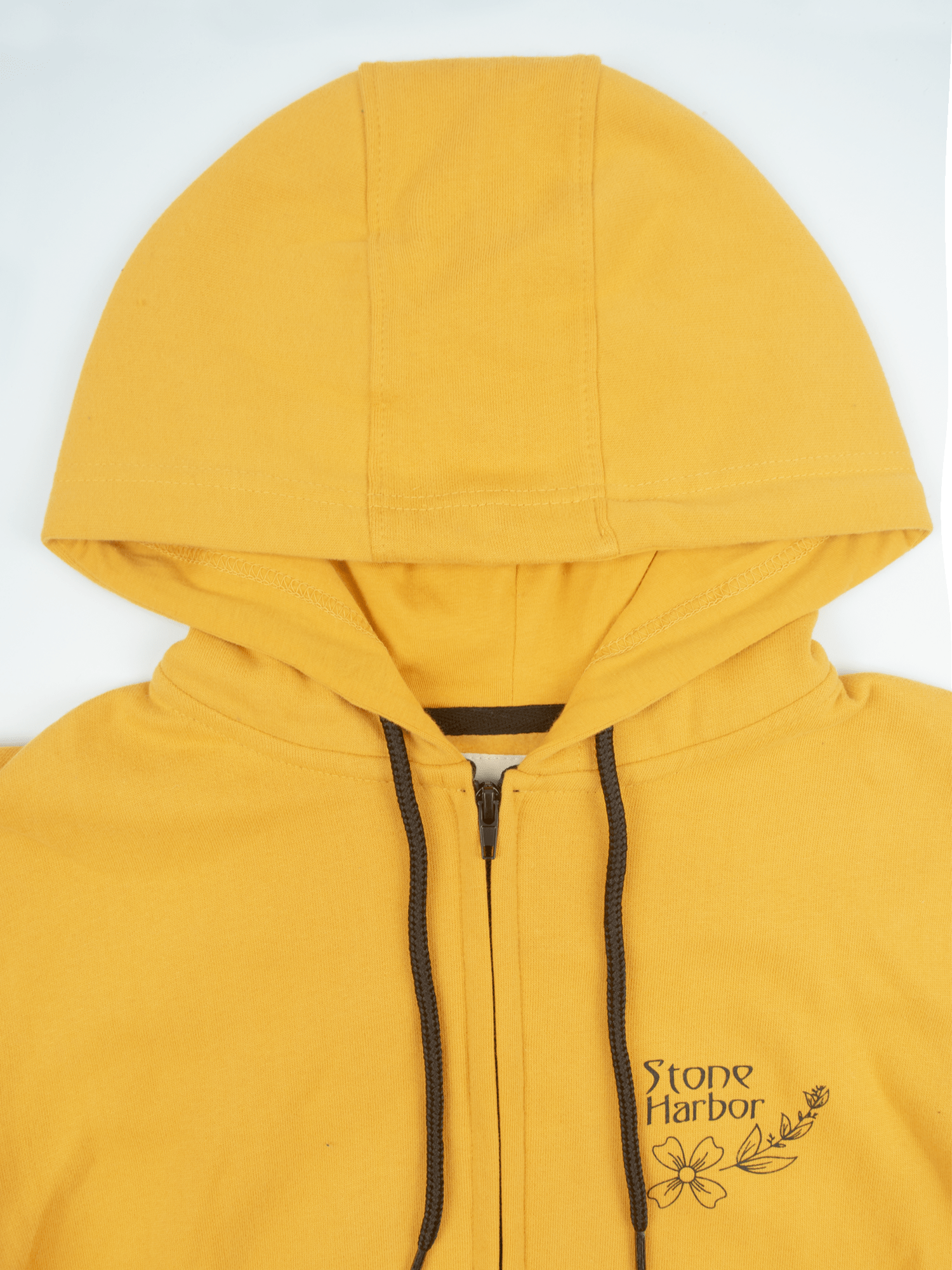 Stone Harbor WOMEN'S MUSTARD FLEECE ZIP-UP HOODIE
