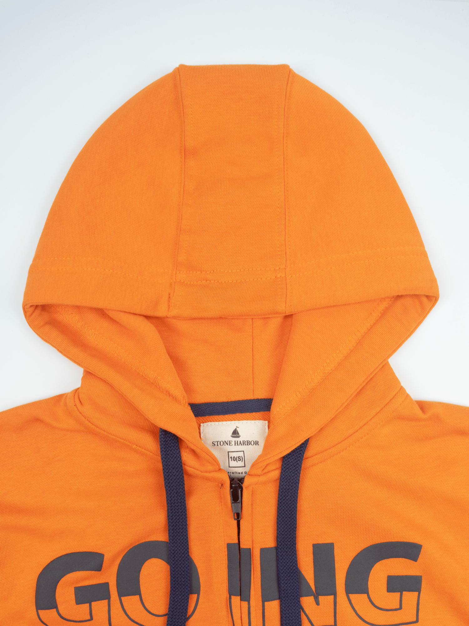 Stone Harbor WOMEN'S ORANGE ZIP-THROUGH HOODIE