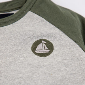 Stone Harbor Boy's Tee Shirt BOY'S GREY CONTRASTING TEE SHIRT