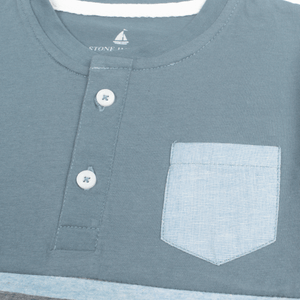 Stone Harbor Boy's Tee Shirt BOY'S TRENDY STRIPER HENLEY SHIRT